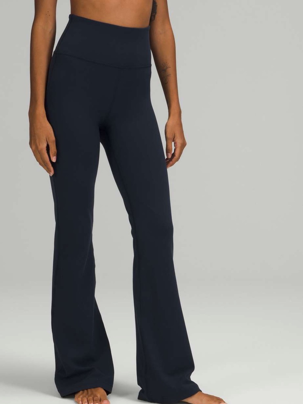 Lululemon Groove super high rise flared Nulu navy blue